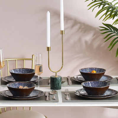 12 टुकड़े पार्टी मेलामाइन टेबलवेयर सेट गर्मी प्रतिरोध