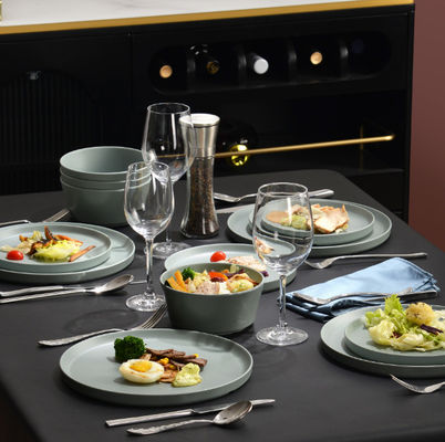 अविनाशी मेलामाइन टेबलवेयर सेट डिशवॉशर सुरक्षित बीपीए मुक्त सेज