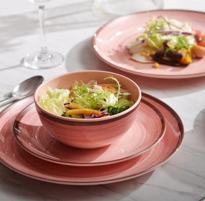 12 पीसी मेलामाइन डिनरवेयर सेट 4 के लिए प्लेट और कटोरे