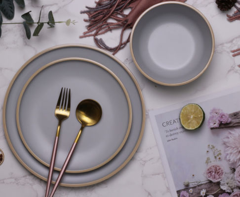 शिविर मेलामाइन रात्रिभोज प्लेट और कटोरे 12 पीसी