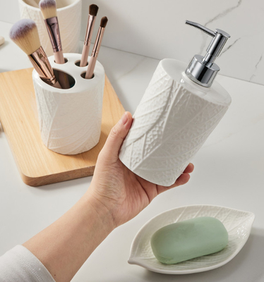 4 पीसी सफेद सिरेमिक टूथब्रश धारक सीसा मुक्त