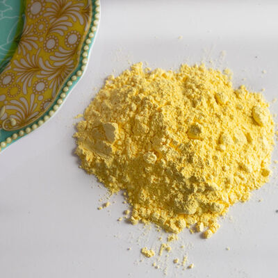 शुंगयान पीला यूरिया फॉर्मल्डेहाइड यौगिक पाउडर 100% मेलामाइन प्लेटों पर लागू 20KGS/क्राफ्ट पेपर बैग