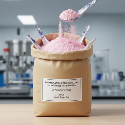 SHUANGYAN गुलाबी मेलामाइन यूरिया फॉर्मल्डेहाइड राल पाउडर चम्मच पर लागू 20KGS/क्राफ्ट पेपर बैग
