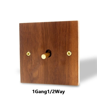 सुविधाजनक वाईफाई मॉड्यूल ठोस लकड़ी प्रकाश स्विच पैनल 10A 16A 110v-250v 86*86mm